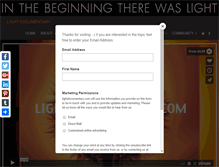 Tablet Screenshot of lightdocumentary.com